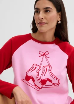 bonprix Nachhaltigere Materialien|Shirts & Tops^Raglanshirt aus reiner Bio-Baumwolle rosa/salsarot
