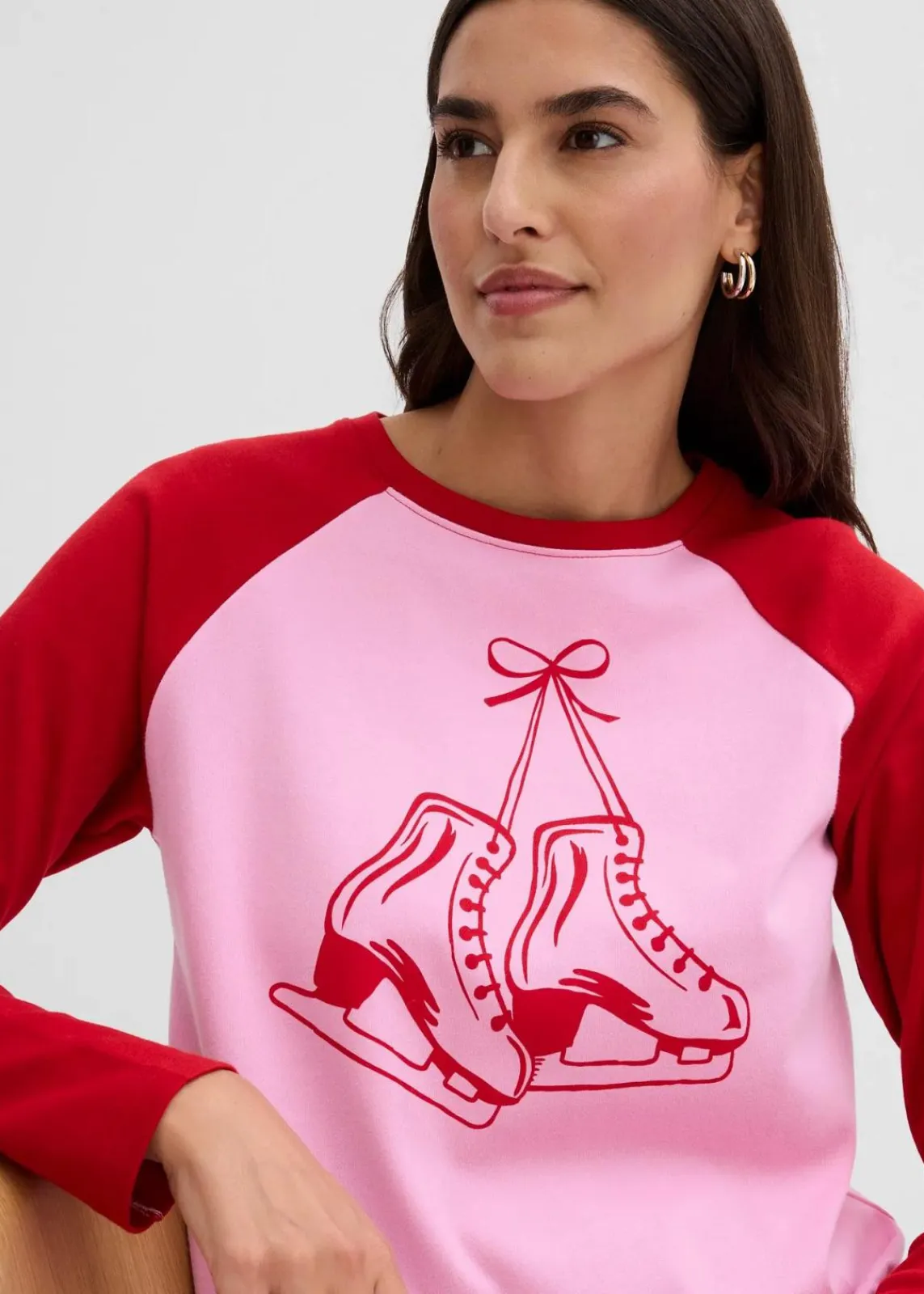 bonprix Nachhaltigere Materialien|Shirts & Tops^Raglanshirt aus reiner Bio-Baumwolle rosa/salsarot