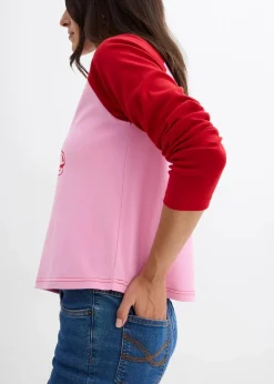 bonprix Nachhaltigere Materialien|Shirts & Tops^Raglanshirt aus reiner Bio-Baumwolle rosa/salsarot