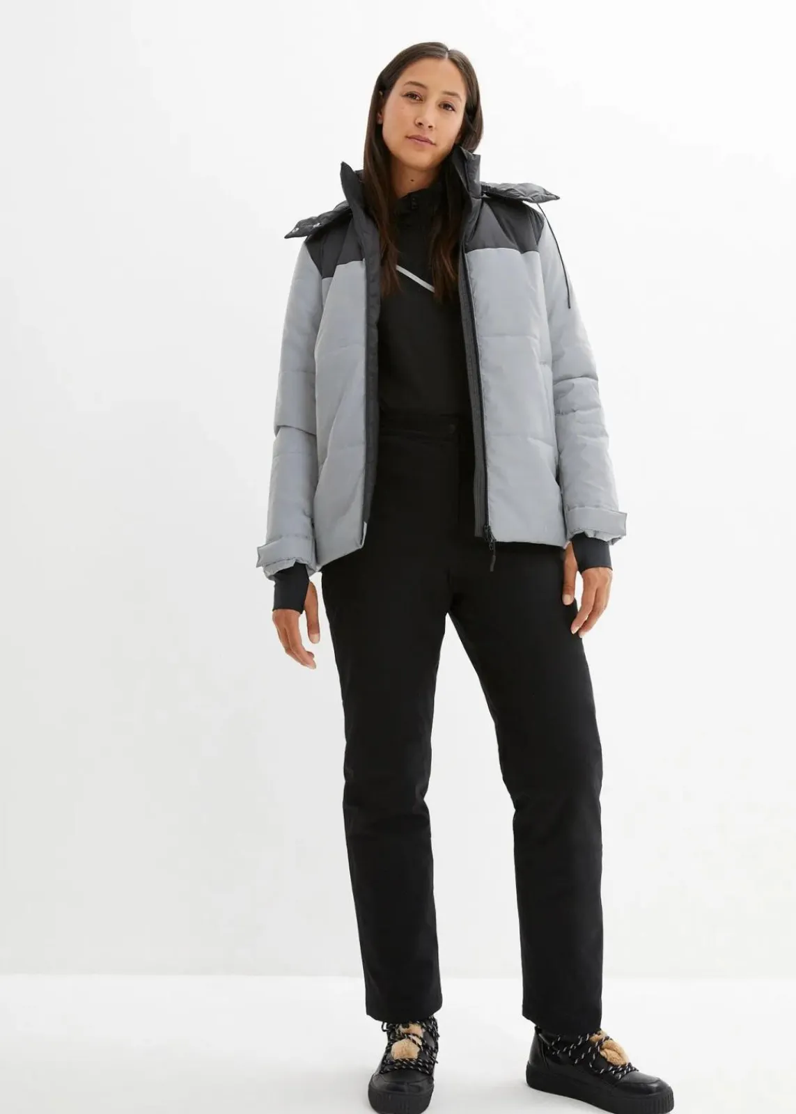 bonprix Bekleidung·Hosen|Jacken & Mäntel^reflektierende, gesteppte Funktions-Jacke silber