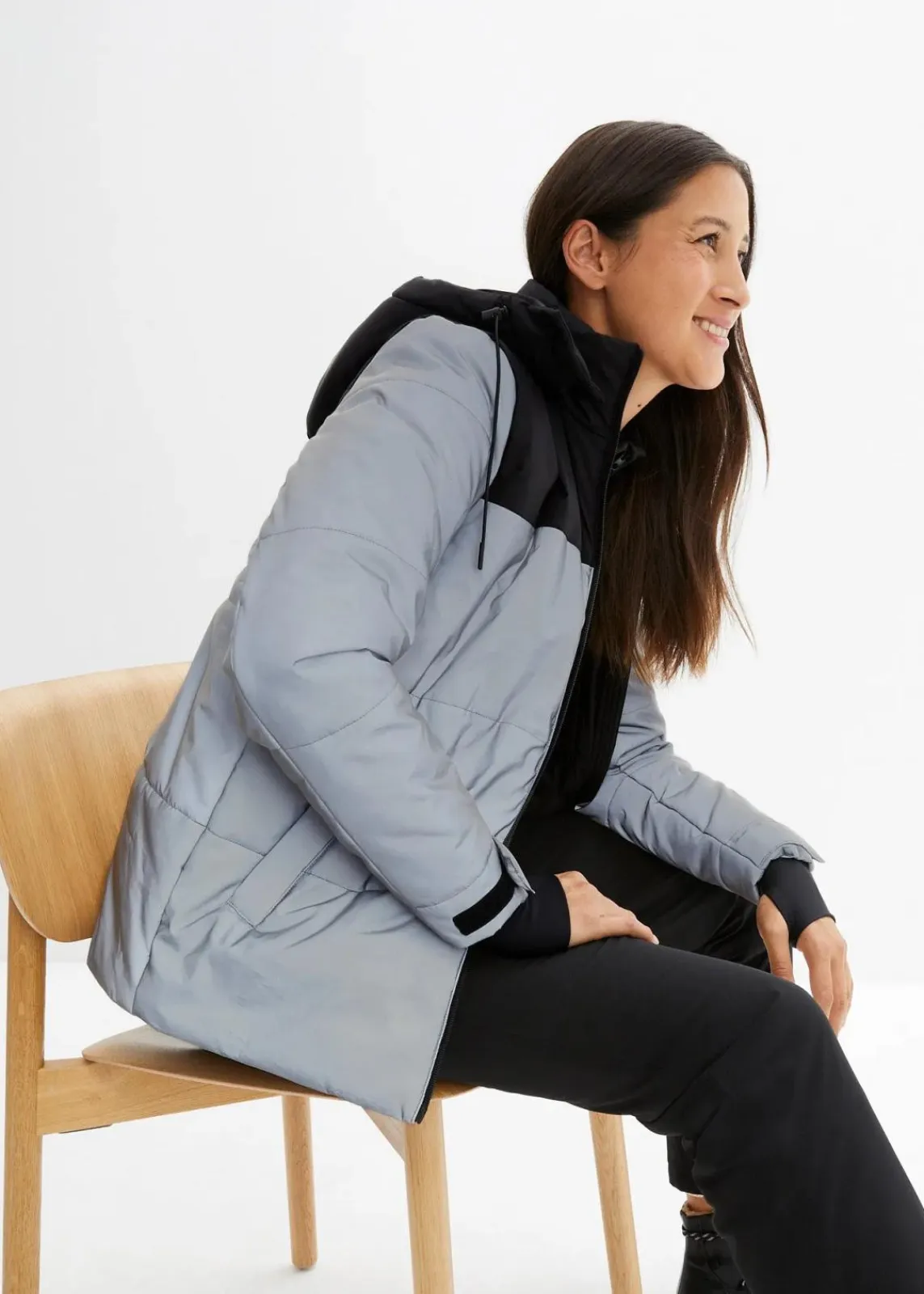bonprix Bekleidung·Hosen|Jacken & Mäntel^reflektierende, gesteppte Funktions-Jacke silber
