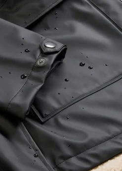 bonprix Bekleidung·Hosen|Jacken & Mäntel^Regenjacke mit Teddyfutter schwarz