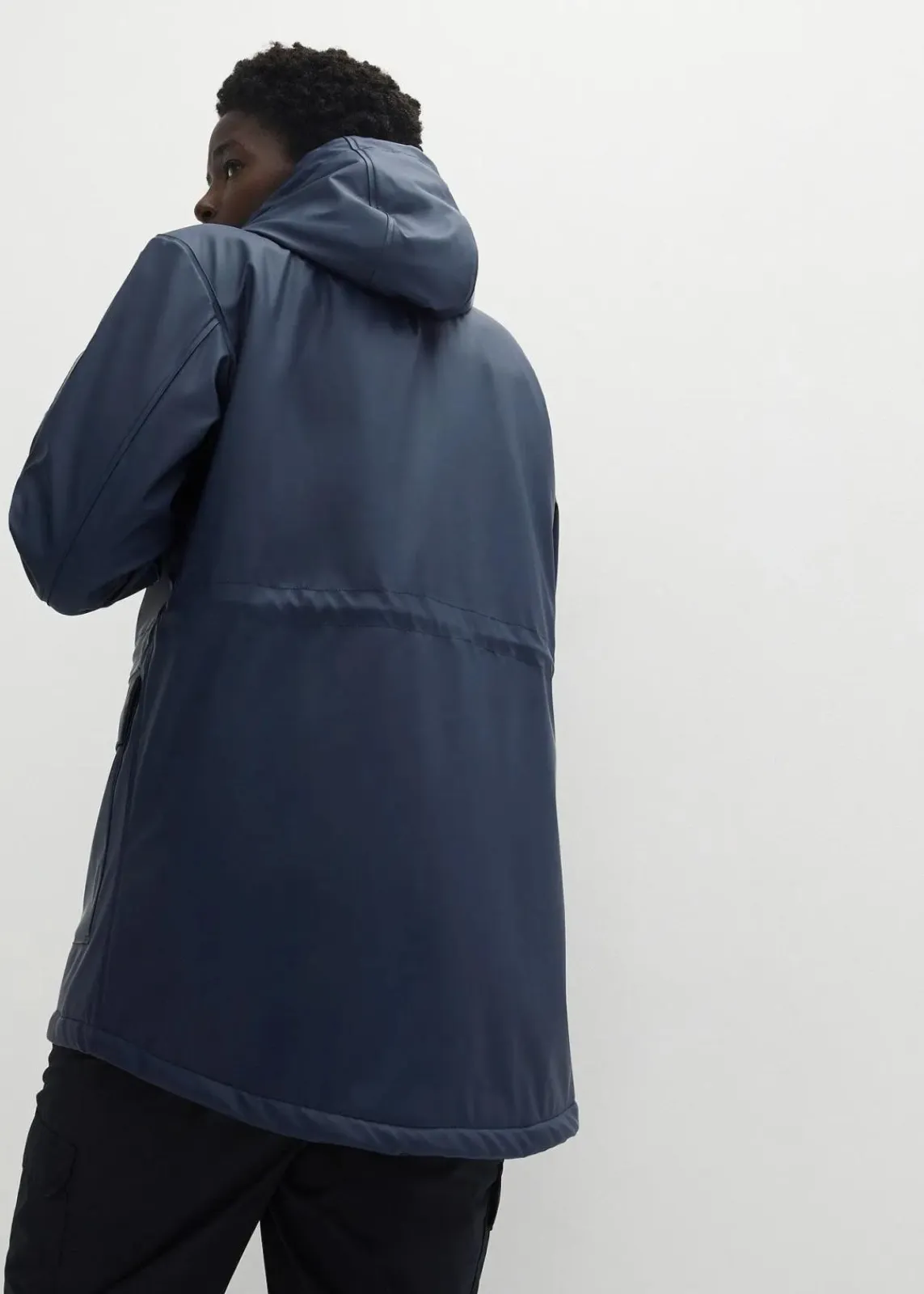 bonprix Jacken & Mäntel|Bekleidung·Hosen^Regenjacke mit Teddyfutter dunkelblau