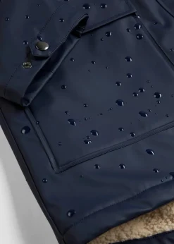 bonprix Jacken & Mäntel|Bekleidung·Hosen^Regenjacke mit Teddyfutter dunkelblau