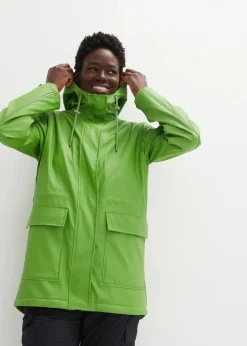bonprix Jacken & Mäntel|Bekleidung·Hosen^Regenjacke mit Teddyfutter mattmoos