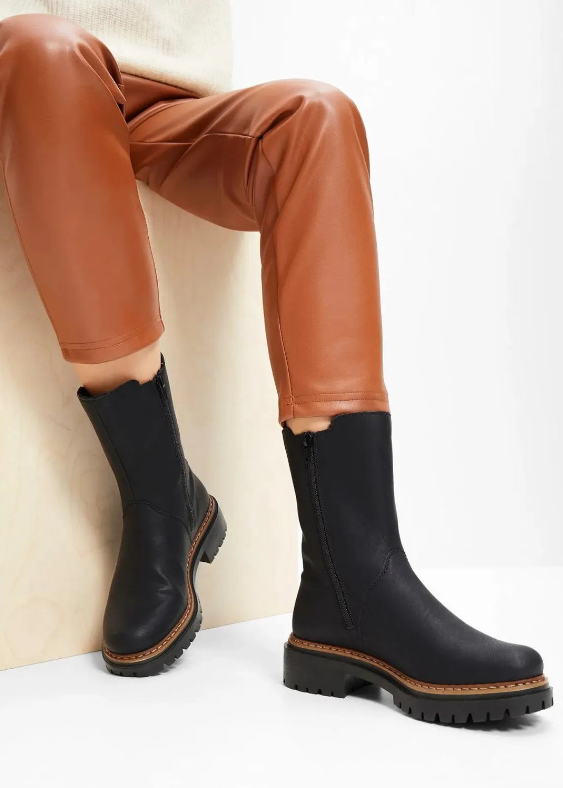 Rieker High Heels|Komfortschuhe^Chelsea-Boots schwarz