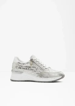 Rieker High Heels|Komfortschuhe^Komfort-Sneaker mit gepolsterter Innensohle silber/weiß metallic