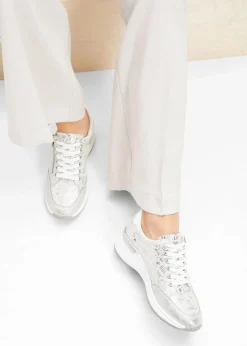 Rieker High Heels|Komfortschuhe^Komfort-Sneaker mit gepolsterter Innensohle silber/weiß metallic