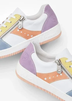 Rieker High Heels|Komfortschuhe^Komfort-Sneaker mit gepolsterter Innensohle weiß/bunt