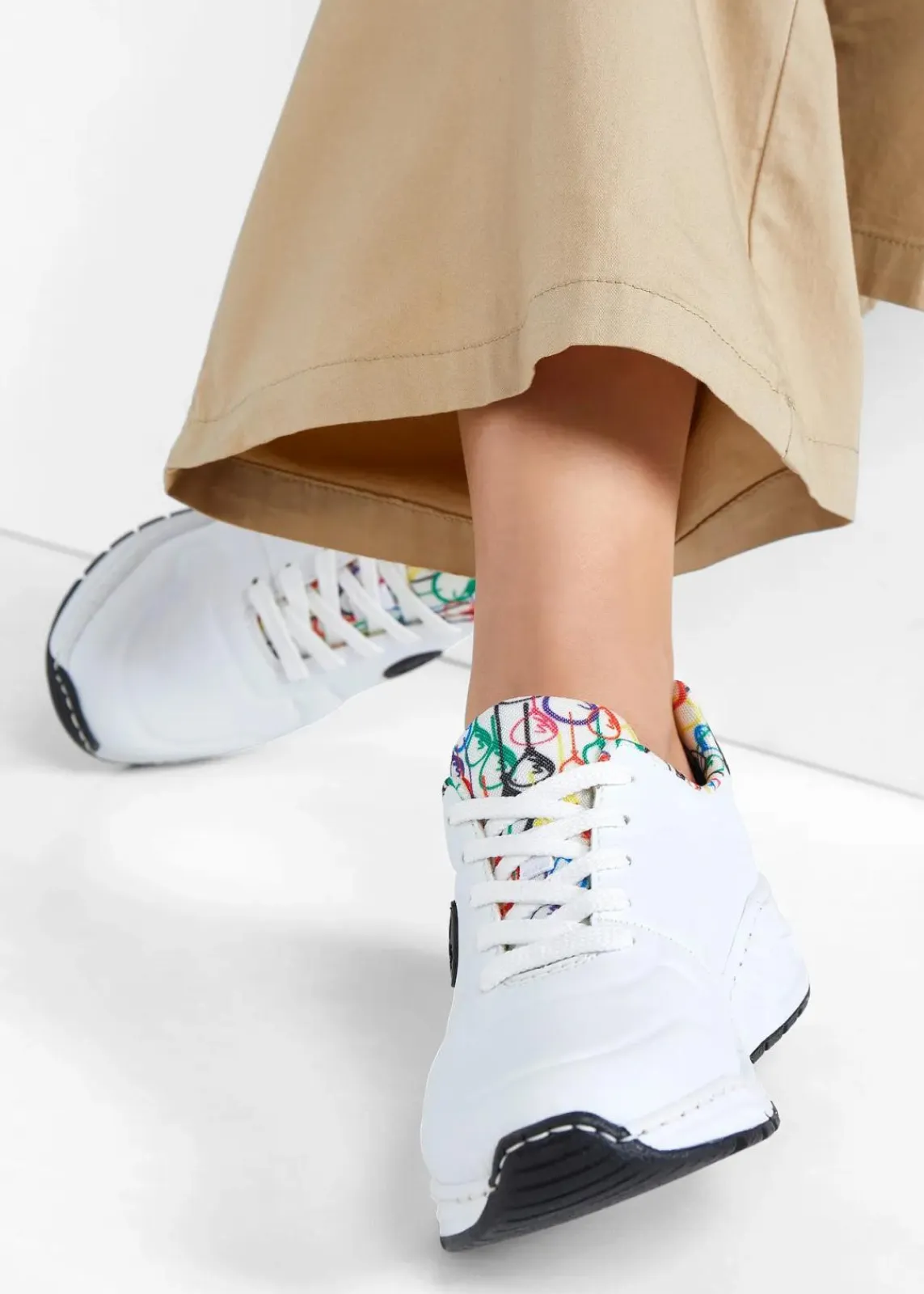 Rieker High Heels|Komfortschuhe^Komfort-Sneaker mit gepolsterter Innensohle weiss