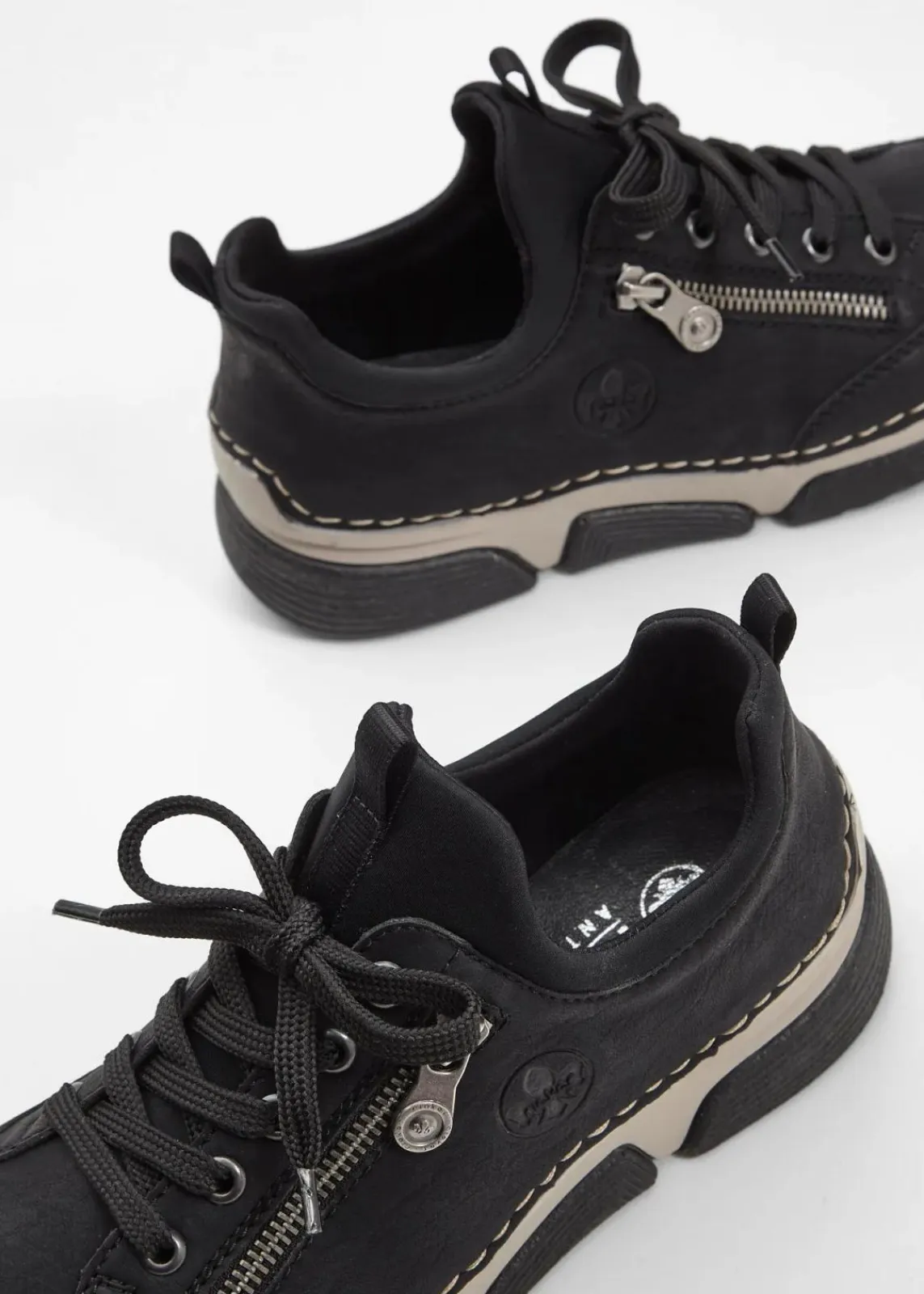 Rieker Sneaker|Komfortschuhe^Komfort-Sneaker mit gepolsterter Innensohle schwarz