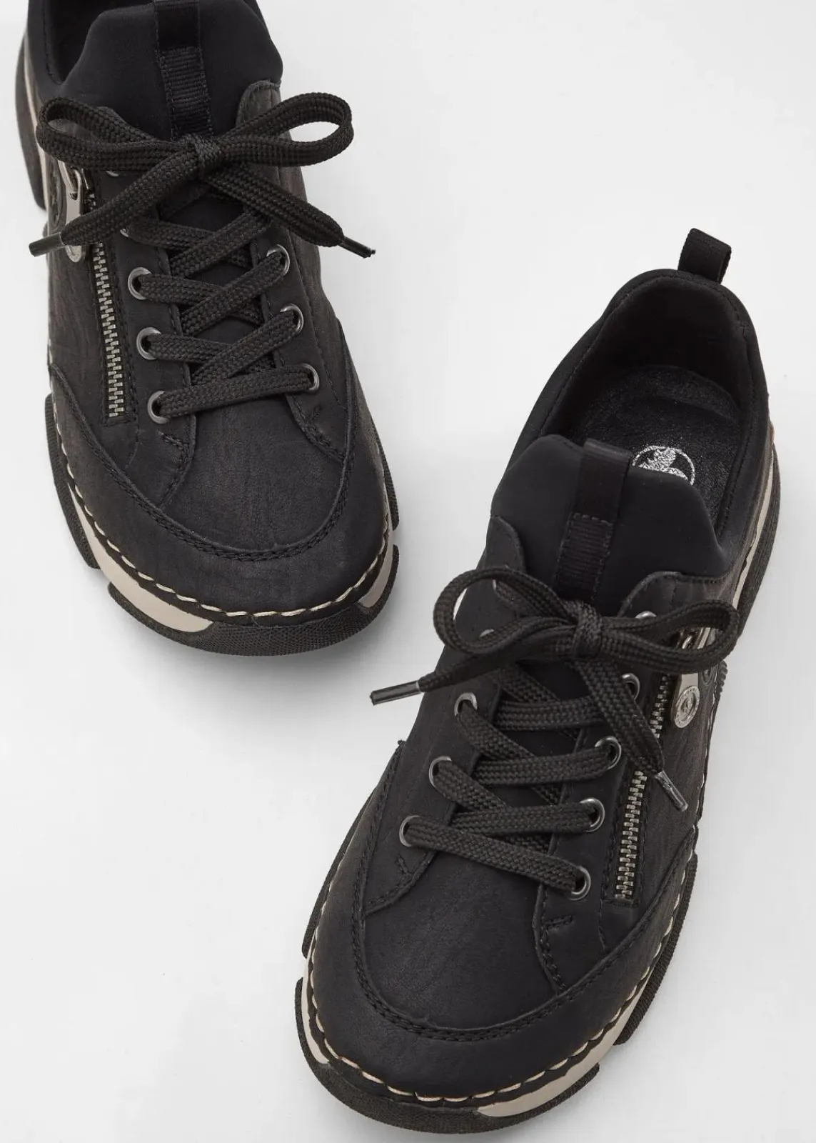 Rieker Sneaker|Komfortschuhe^Komfort-Sneaker mit gepolsterter Innensohle schwarz