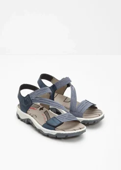 Rieker High Heels|Komfortschuhe^Komfort-Trekkingsandalen mit elastischen Riemen blau
