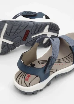 Rieker High Heels|Komfortschuhe^Komfort-Trekkingsandalen mit elastischen Riemen blau