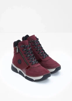 Rieker High Heels|Komfortschuhe^Schnür Boot bordeaux
