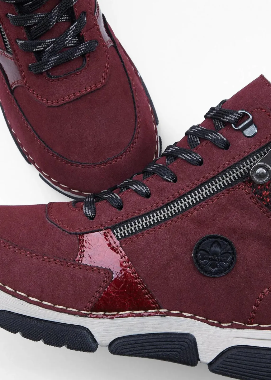 Rieker High Heels|Komfortschuhe^Schnür Boot bordeaux
