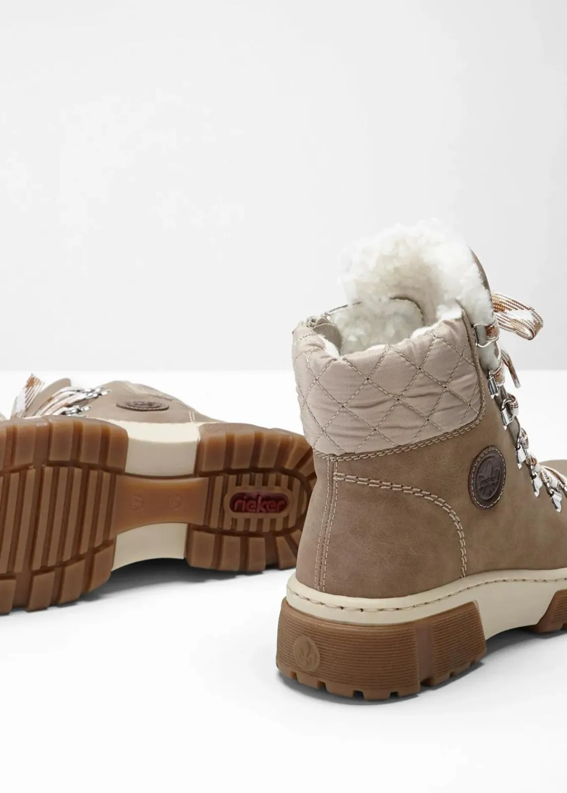 Rieker High Heels|Komfortschuhe^Schnür Boot taupe