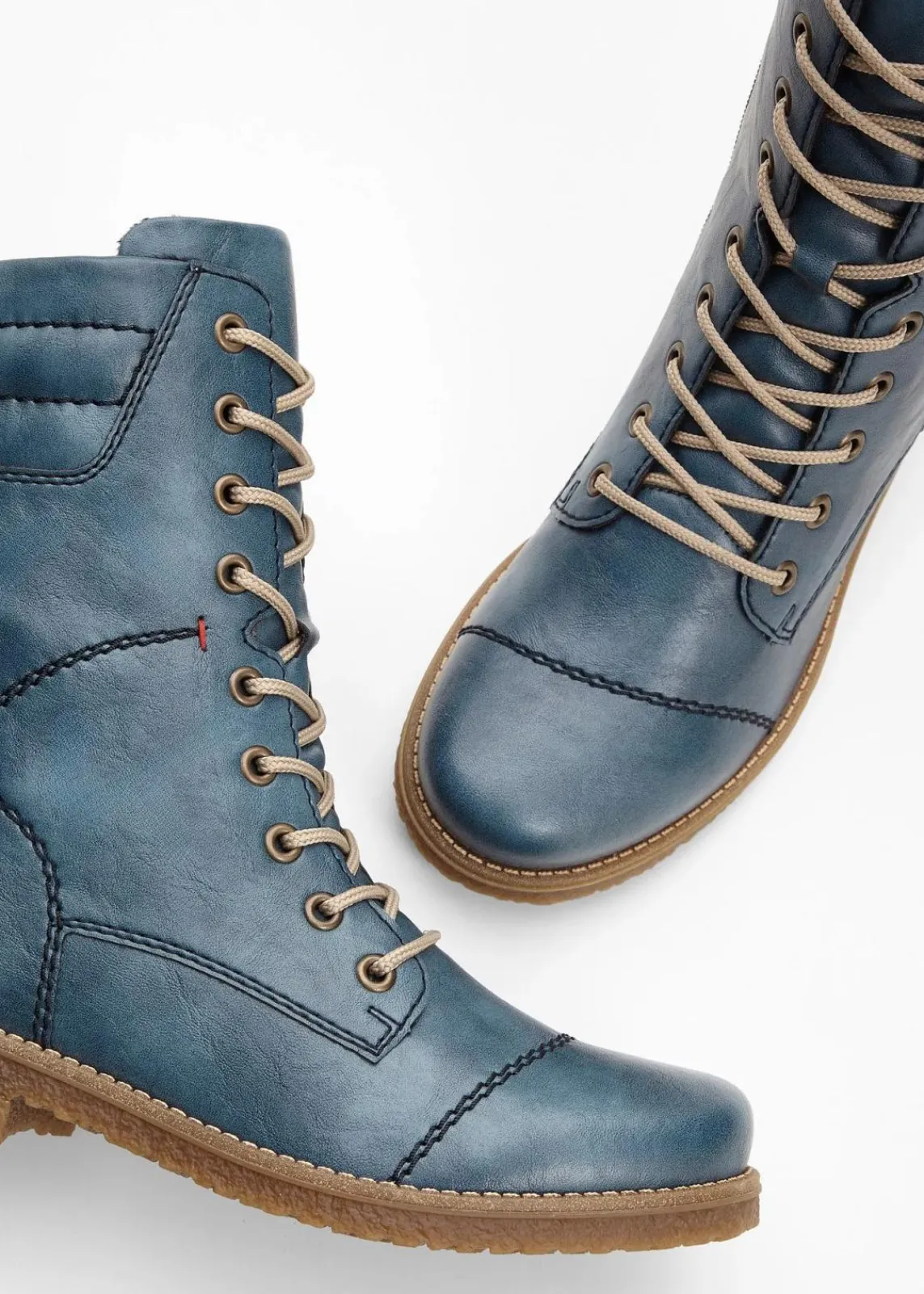 Rieker High Heels|Komfortschuhe^Schnür Boot blau