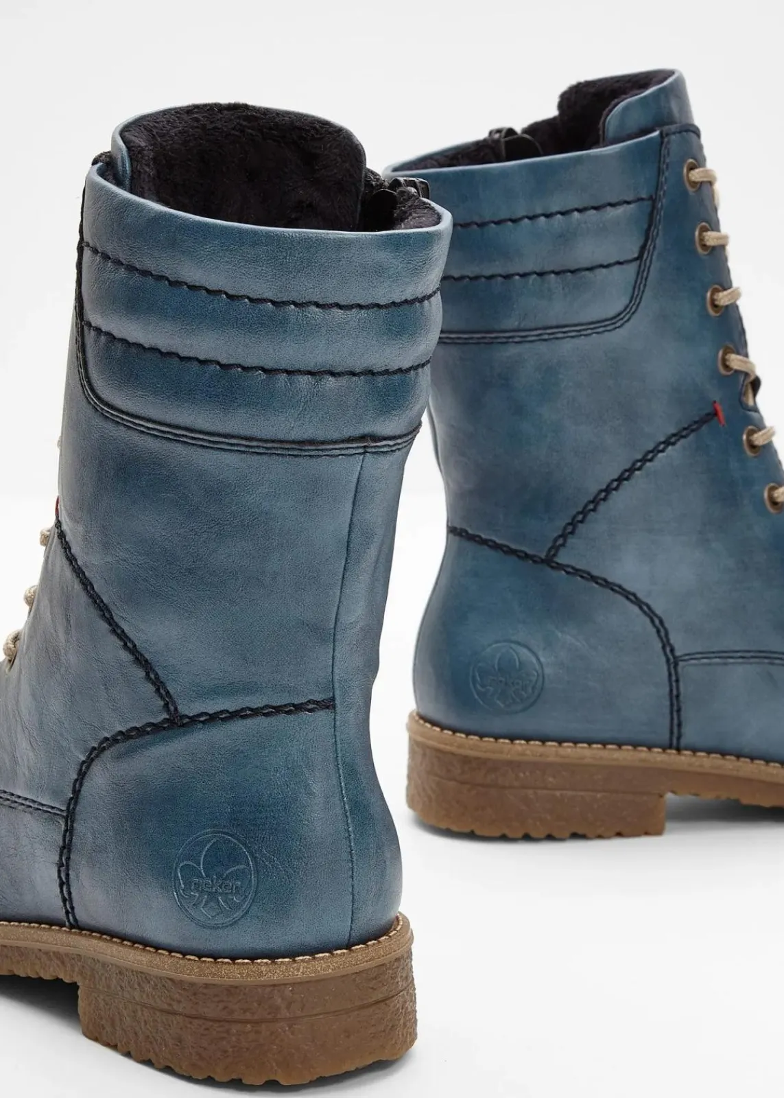 Rieker High Heels|Komfortschuhe^Schnür Boot blau