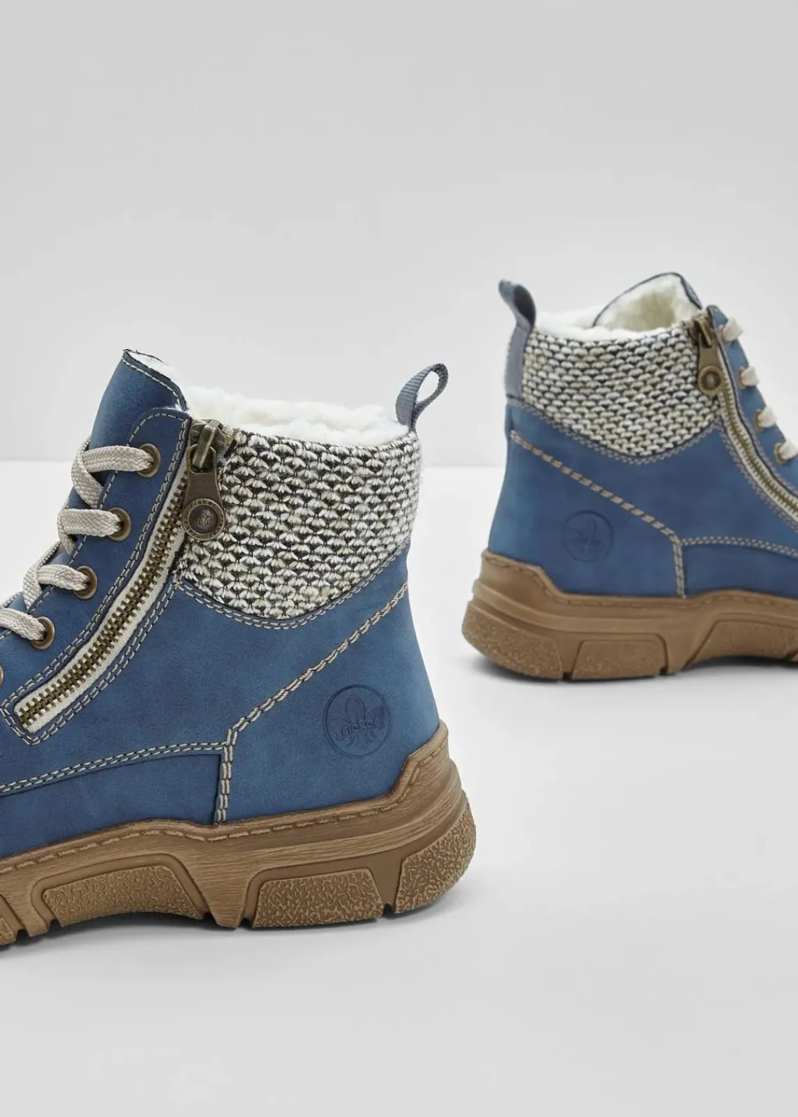 Rieker High Heels|Komfortschuhe^Schnür Boot blau