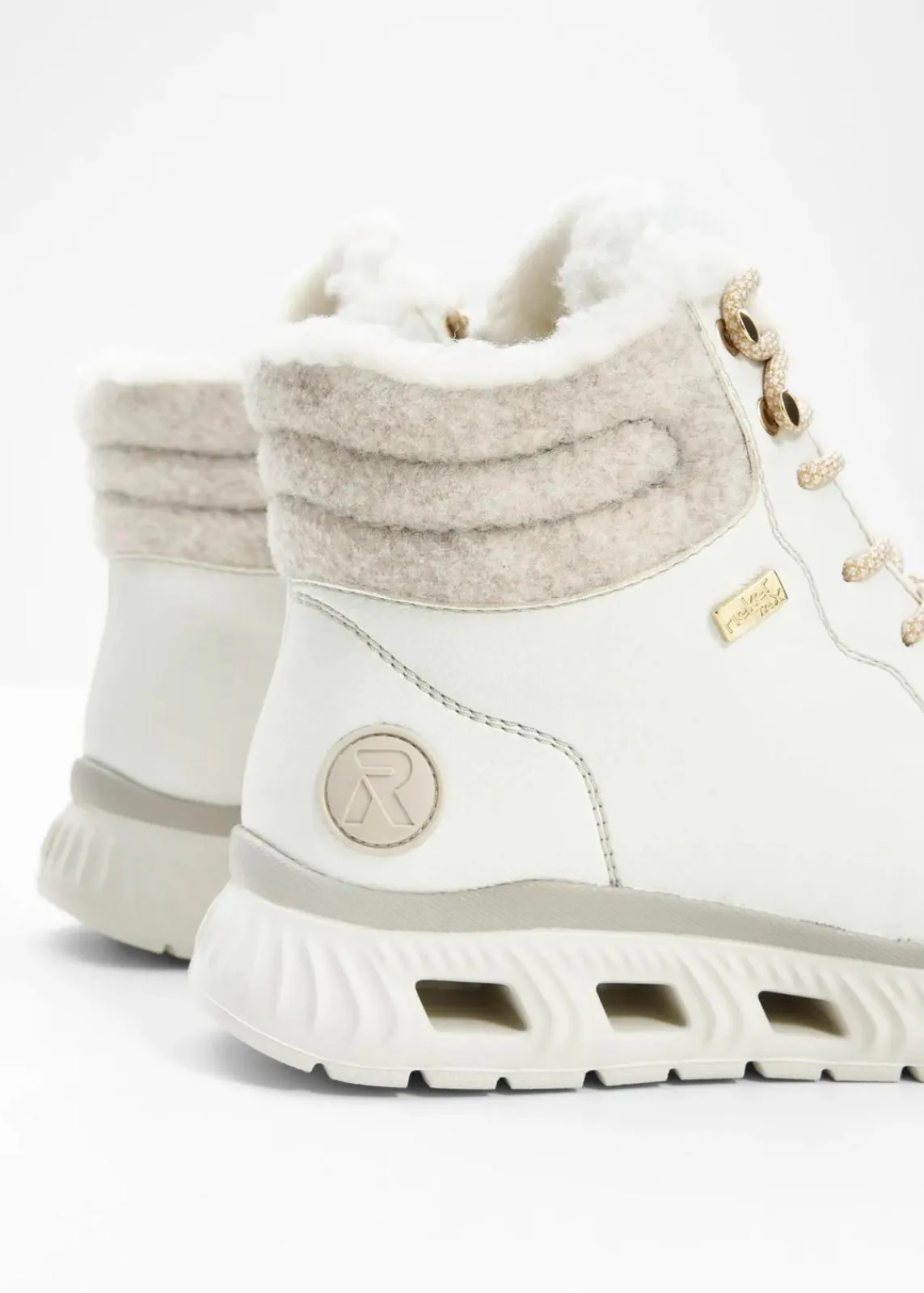 Rieker High Heels|Komfortschuhe^Schnür Boot mit Tex-Membran wollweiß