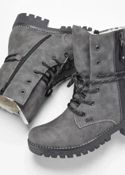 Rieker High Heels|Stiefel^Schnürstiefel grau