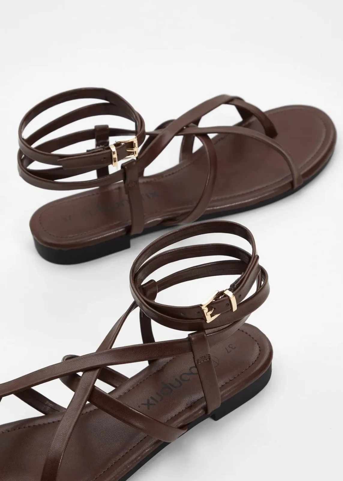 bonprix Sommerschuhe^Riemchensandalen dunkelbraun
