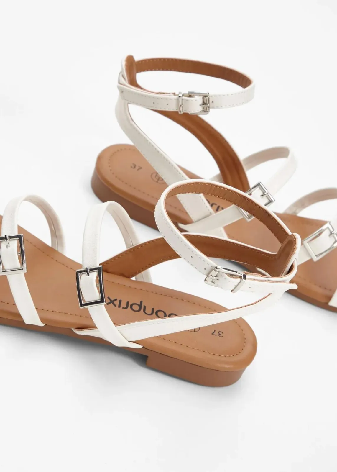 bonprix Strandmode|Sommerschuhe^Riemchensandalen cremeweiß