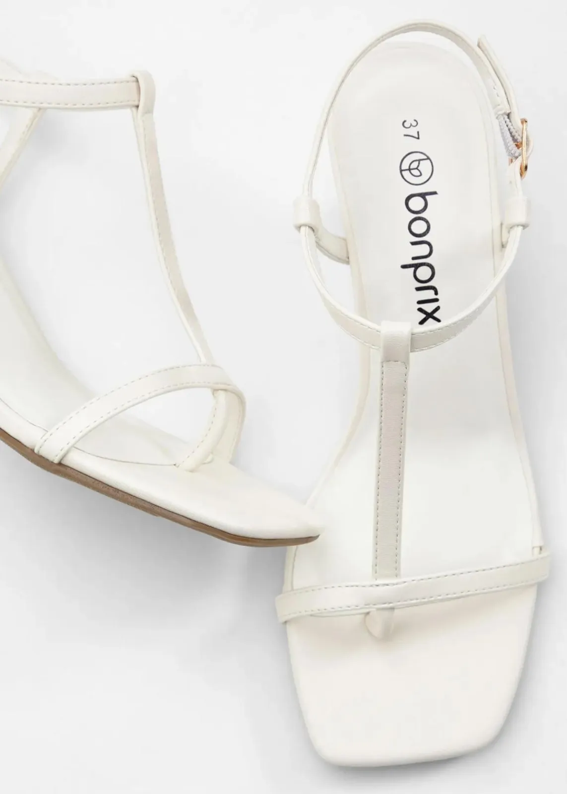 bonprix Sommerschuhe^Riemchensandaletten cremeweiß