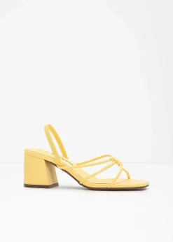 bonprix Sommerschuhe|Festliche Mode^Riemchensandaletten mit Blockabsatz softgelb