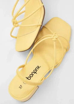 bonprix Sommerschuhe|Festliche Mode^Riemchensandaletten mit Blockabsatz softgelb