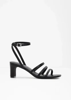 bonprix Sommerschuhe|Festliche Mode^Riemchensandaletten mit schmalem Absatz schwarz