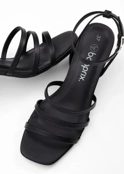 bonprix Sommerschuhe|Festliche Mode^Riemchensandaletten mit schmalem Absatz schwarz