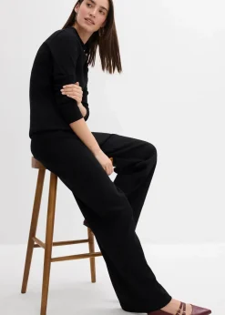 bonprix Bekleidung·Kleider|Hosen^Ripp-Hose schwarz