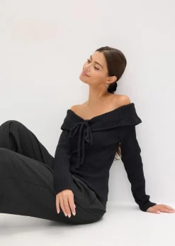 bonprix Bekleidung·Umstandsmode|Bekleidung·Jeans^Ripp-Pullover schwarz