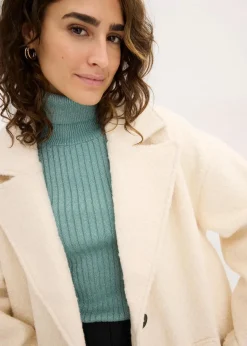 bonprix Bekleidung·Umstandsmode|Bekleidung·Jeans^Ripp-Pullover rauchsalbei/silber