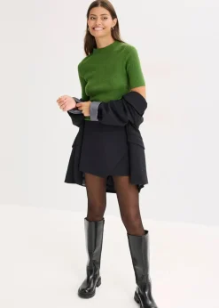 bonprix Pullover & Strickjacken|Strickmode^Ripp-Pullover forstgrün