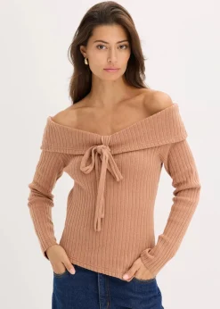 bonprix Bekleidung·Umstandsmode|Bekleidung·Jeans^Ripp-Pullover schokosorbet