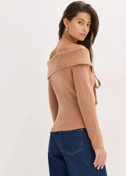 bonprix Bekleidung·Umstandsmode|Bekleidung·Jeans^Ripp-Pullover schokosorbet
