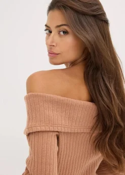 bonprix Bekleidung·Umstandsmode|Bekleidung·Jeans^Ripp-Pullover schokosorbet