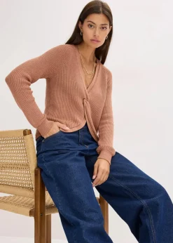 bonprix Bekleidung·Umstandsmode|Bekleidung·Jeans^Ripp-Pullover aus fließendem Viskose-Mix schokosorbet