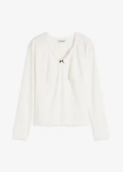 bonprix Shirts & Tops^Rippshirt wollweiß