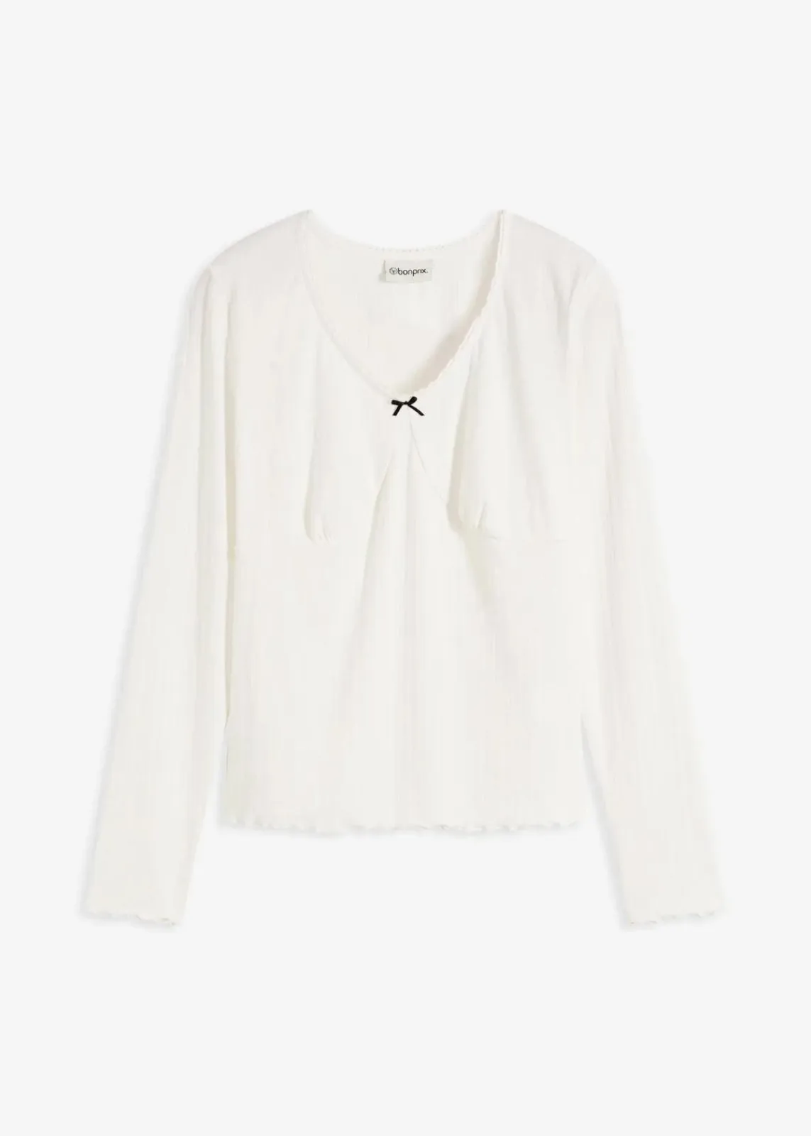 bonprix Shirts & Tops^Rippshirt wollweiß