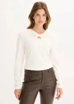bonprix Shirts & Tops^Rippshirt wollweiß