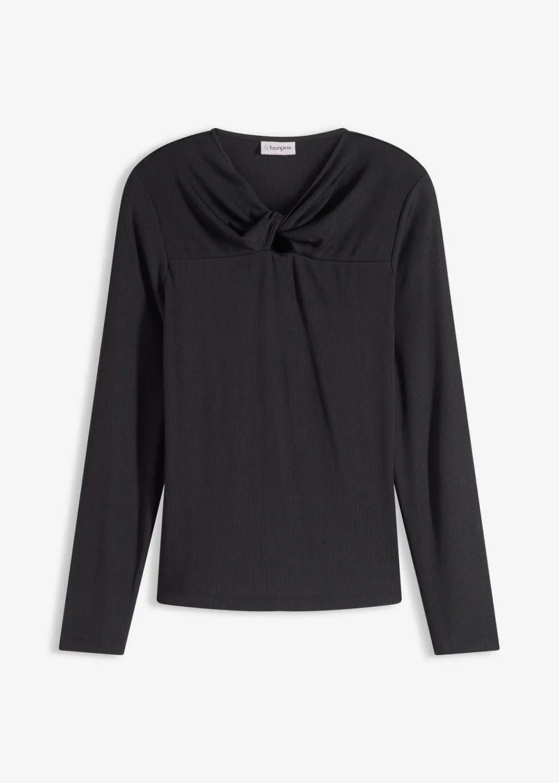 bonprix Shirts & Tops^Rippshirt schwarz