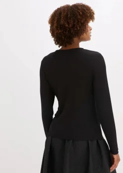 bonprix Shirts & Tops^Rippshirt schwarz