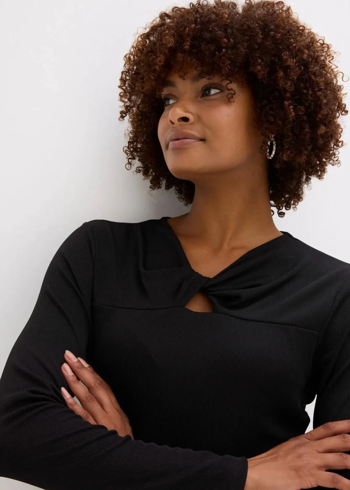 bonprix Shirts & Tops^Rippshirt schwarz