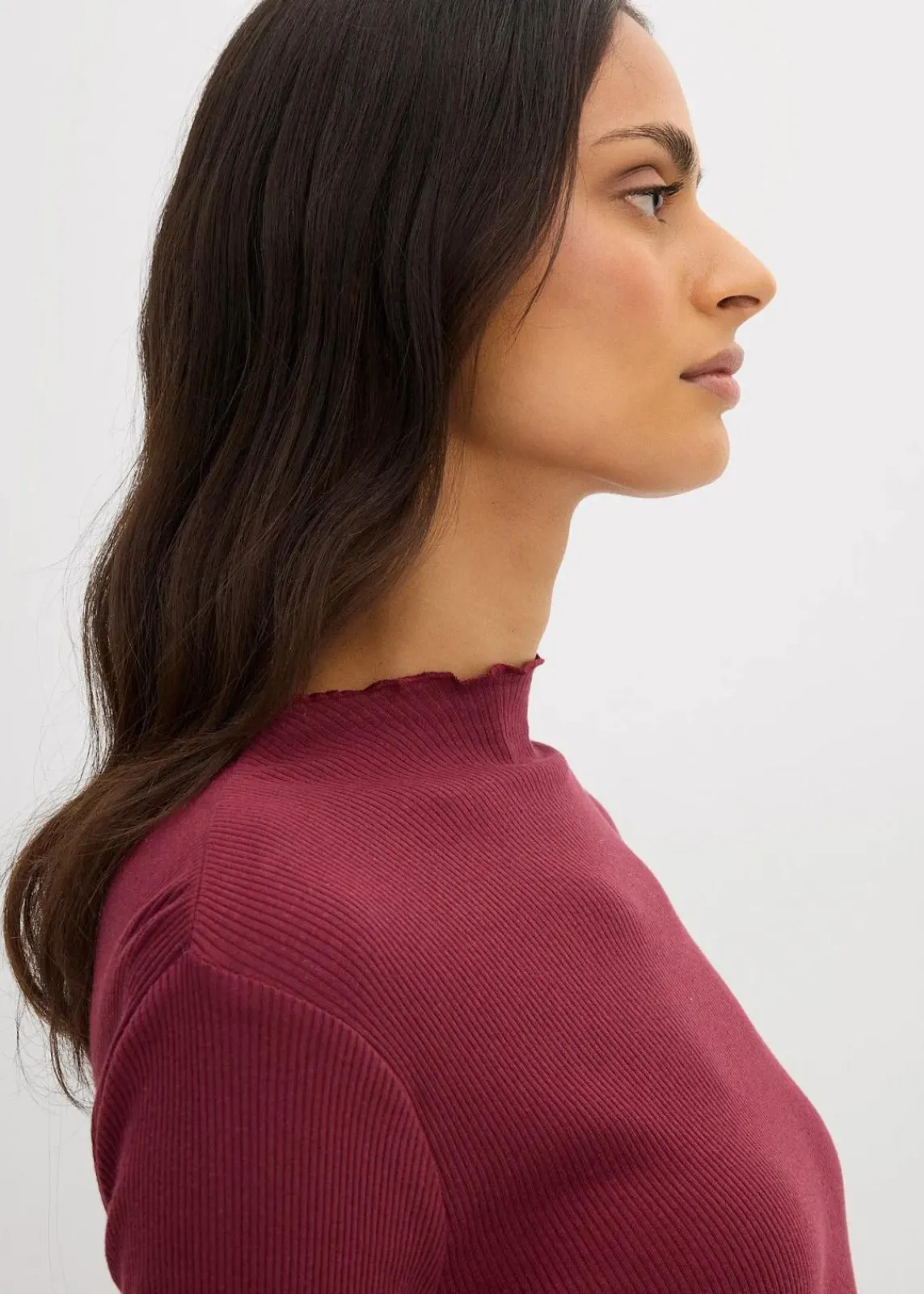 bonprix Shirts & Tops^Rippshirt aus reiner Baumwolle ahornrot