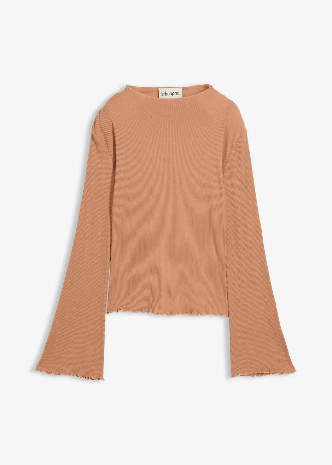bonprix Shirts & Tops^Rippshirt aus reiner Baumwolle schokosorbet