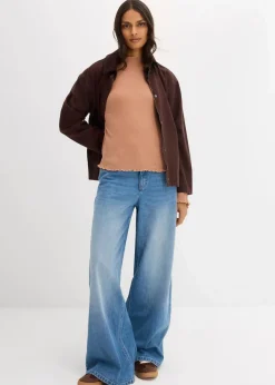 bonprix Shirts & Tops^Rippshirt aus reiner Baumwolle schokosorbet